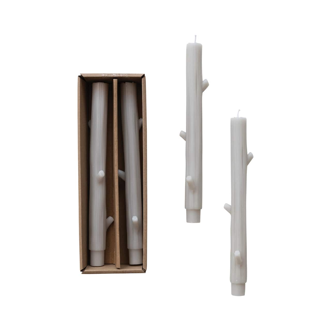 Hello Honey® 10.25" Unscented Tree Branch Taper Candles, 2ct.